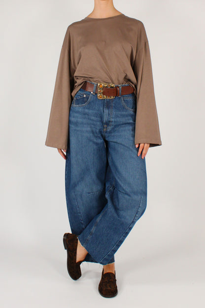 Maglia Over Maniche Lunghe in Cotone