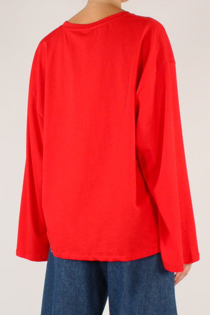 Maglia Over Maniche Lunghe in Cotone