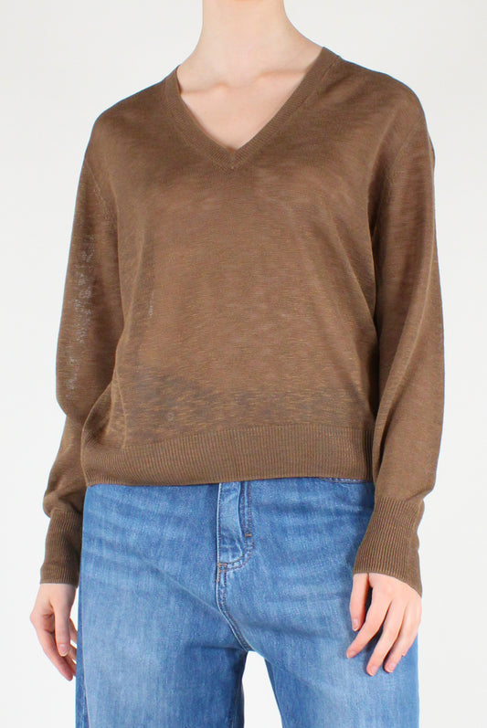 Viscose Blend V-Neck Sweater