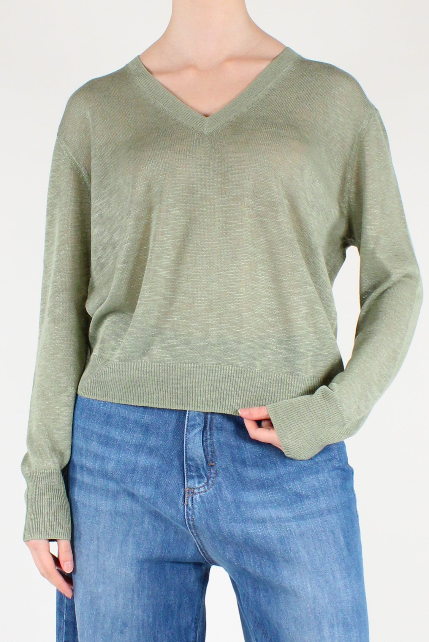 Maglia Misto Viscosa Scollo a V
