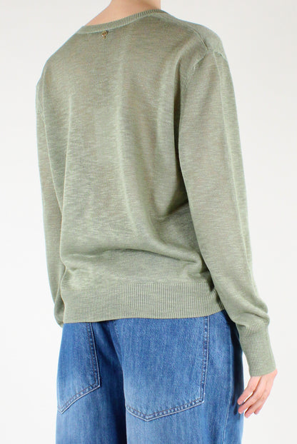 Maglia Misto Viscosa Scollo a V