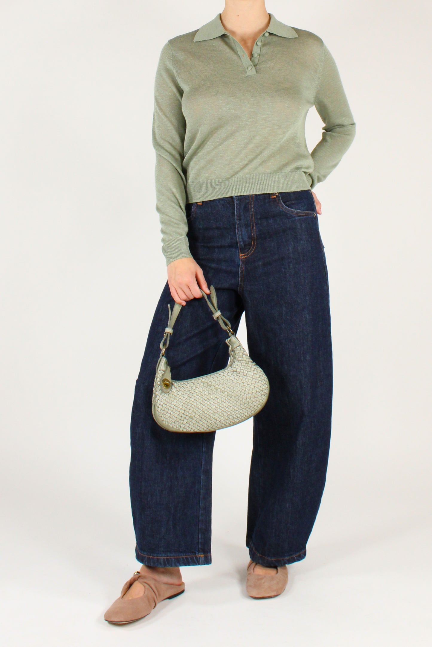 Maglia in Viscosa Scollo a Polo