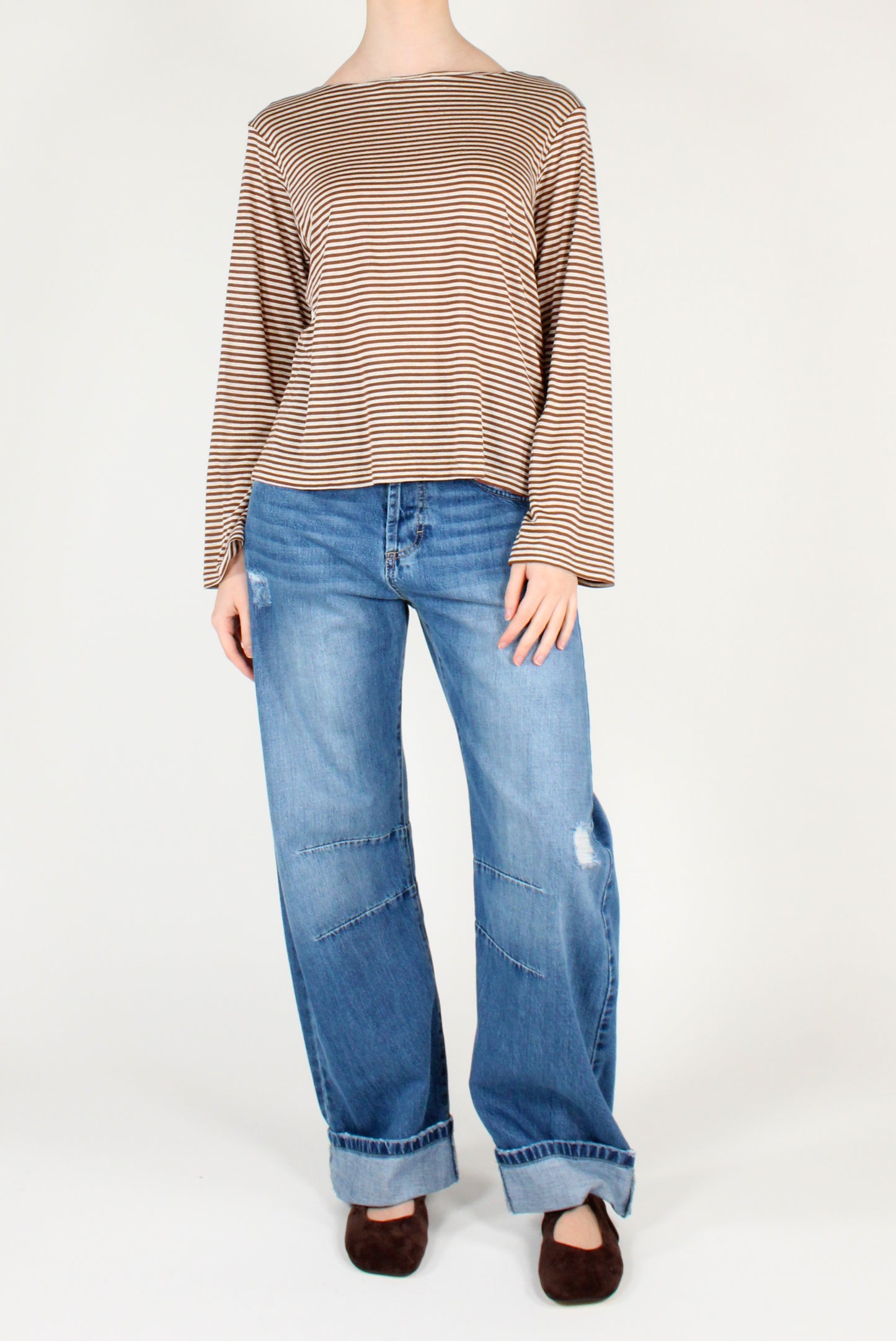 Maglia Over a Righe con Bandana