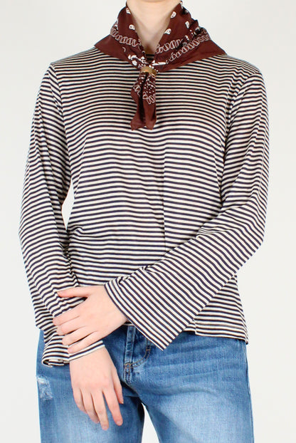 Maglia Over a Righe con Bandana