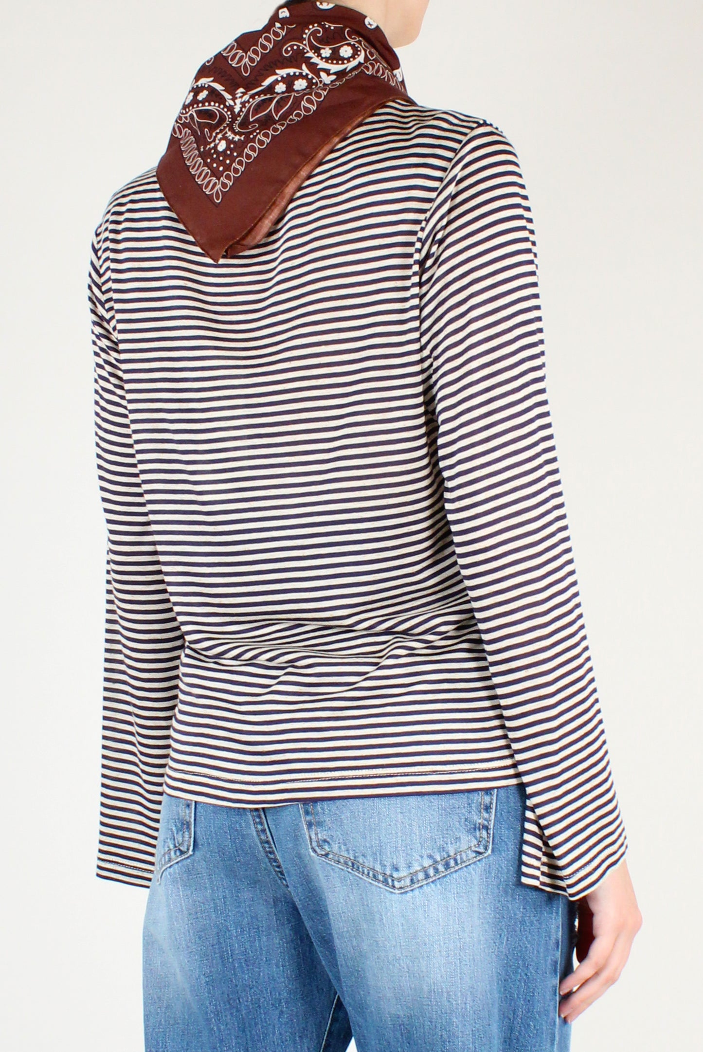 Maglia Over a Righe con Bandana