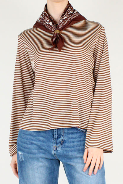 Maglia Over a Righe con Bandana