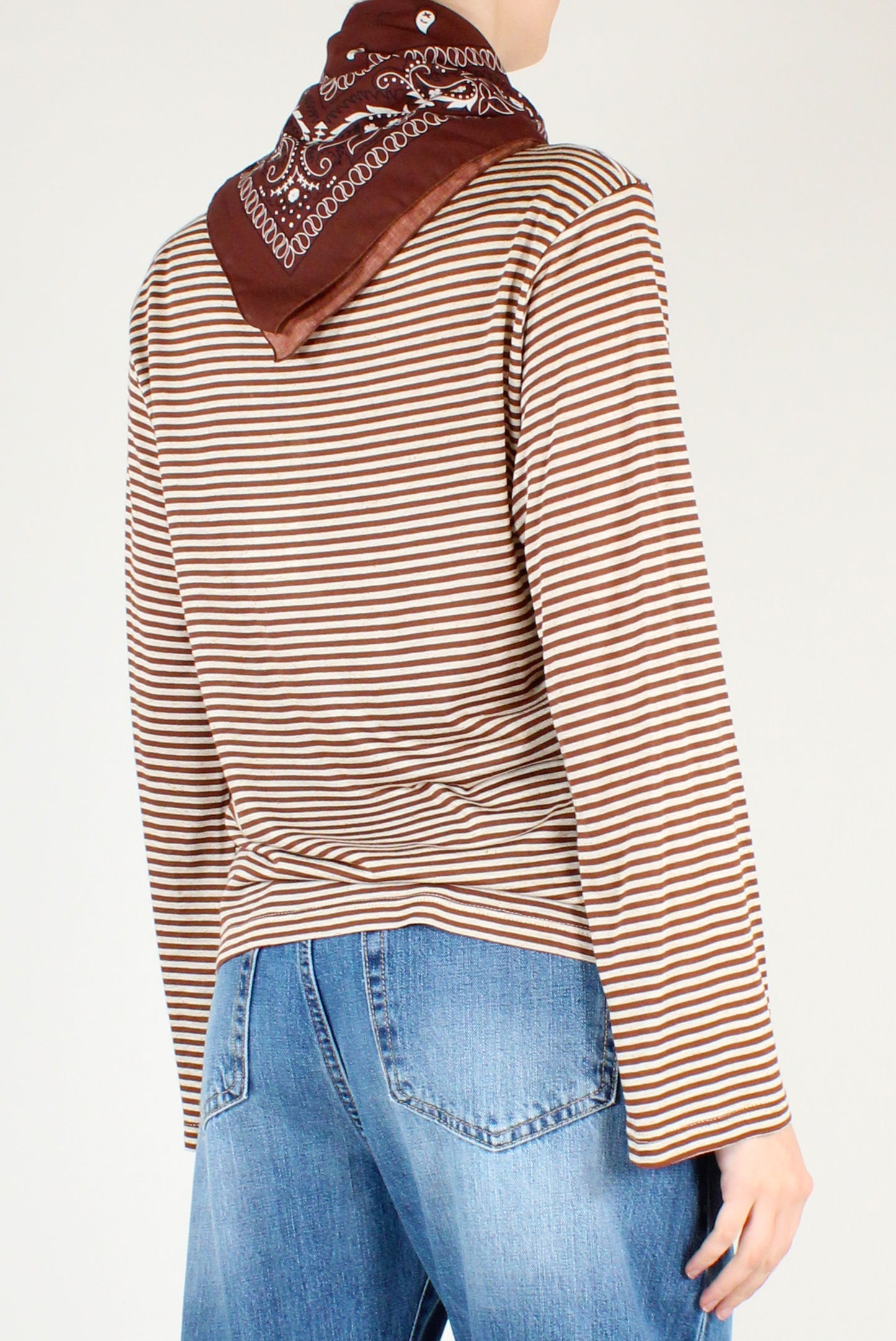 Maglia Over a Righe con Bandana