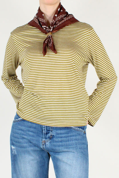 Maglia Over a Righe con Bandana