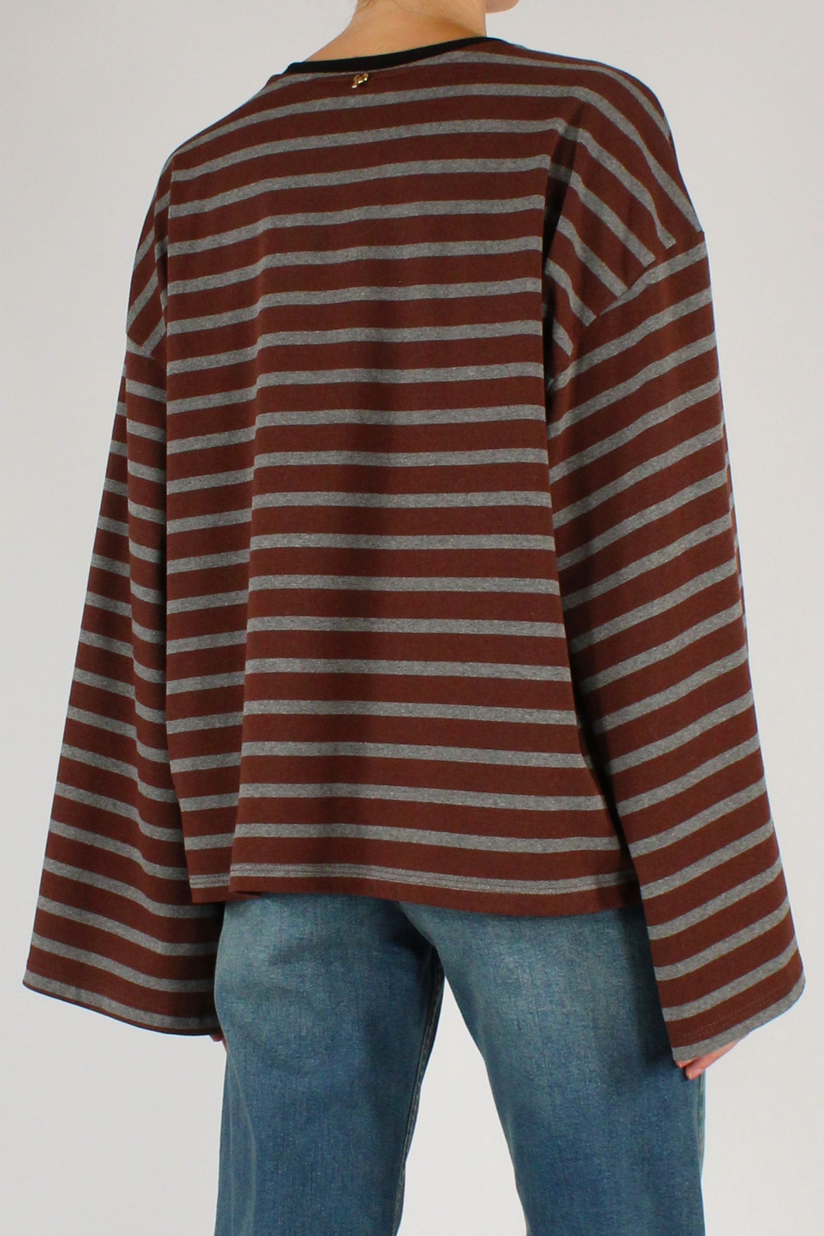 Maglia Girocollo a Righe in cotone