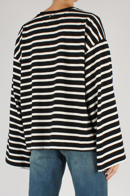 Maglia Girocollo a Righe in cotone
