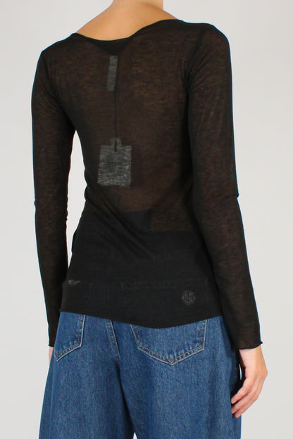 Maglia Misto Cachemire Scollo a Barca