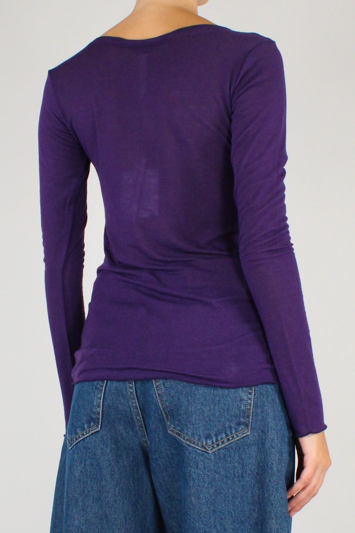 Maglia Misto Cachemire Scollo a Barca