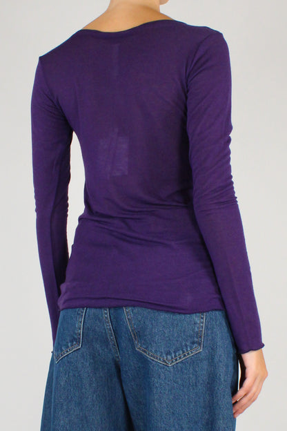 Maglia Misto Cachemire Scollo a Barca