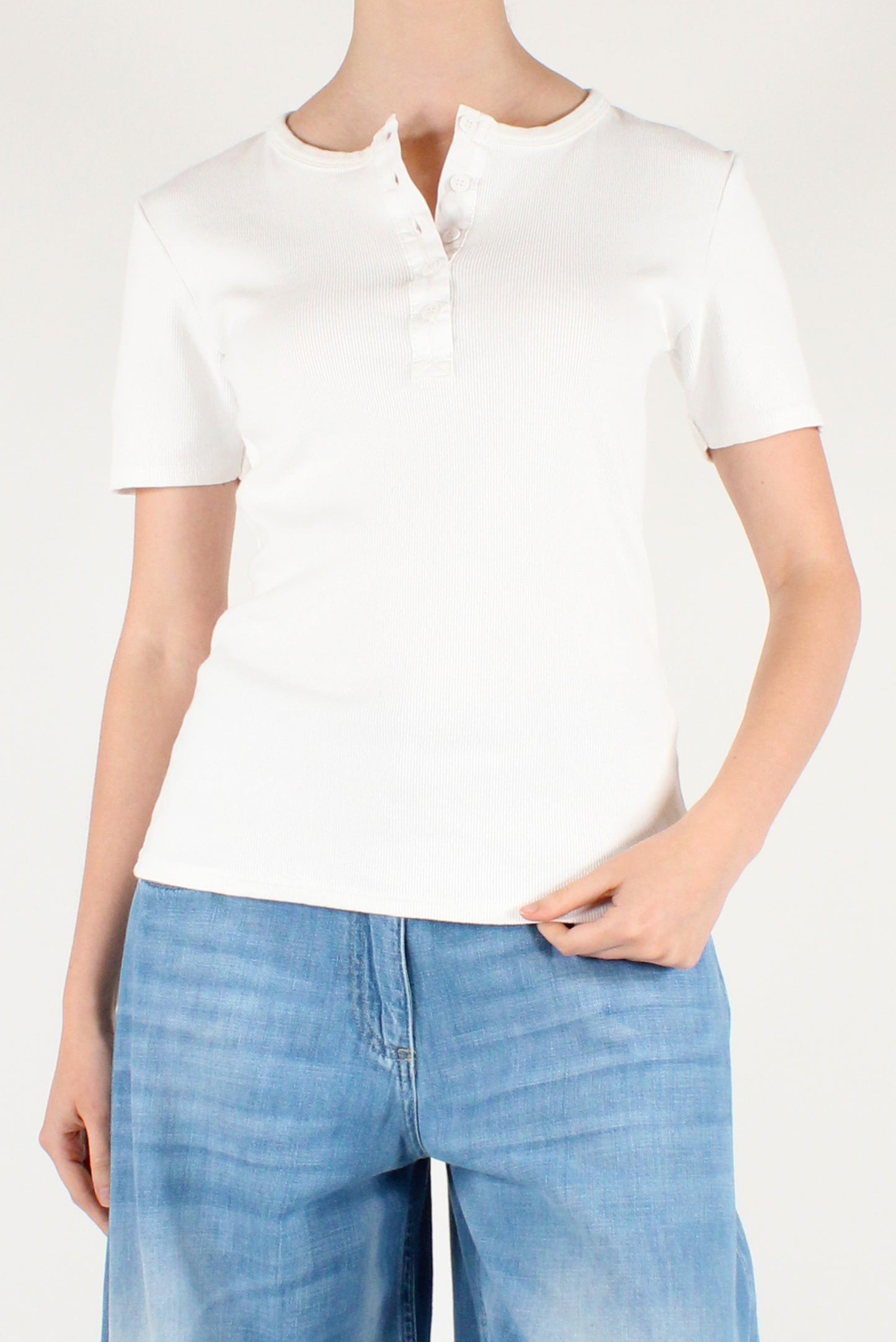 Maglia Serafino in Cotone