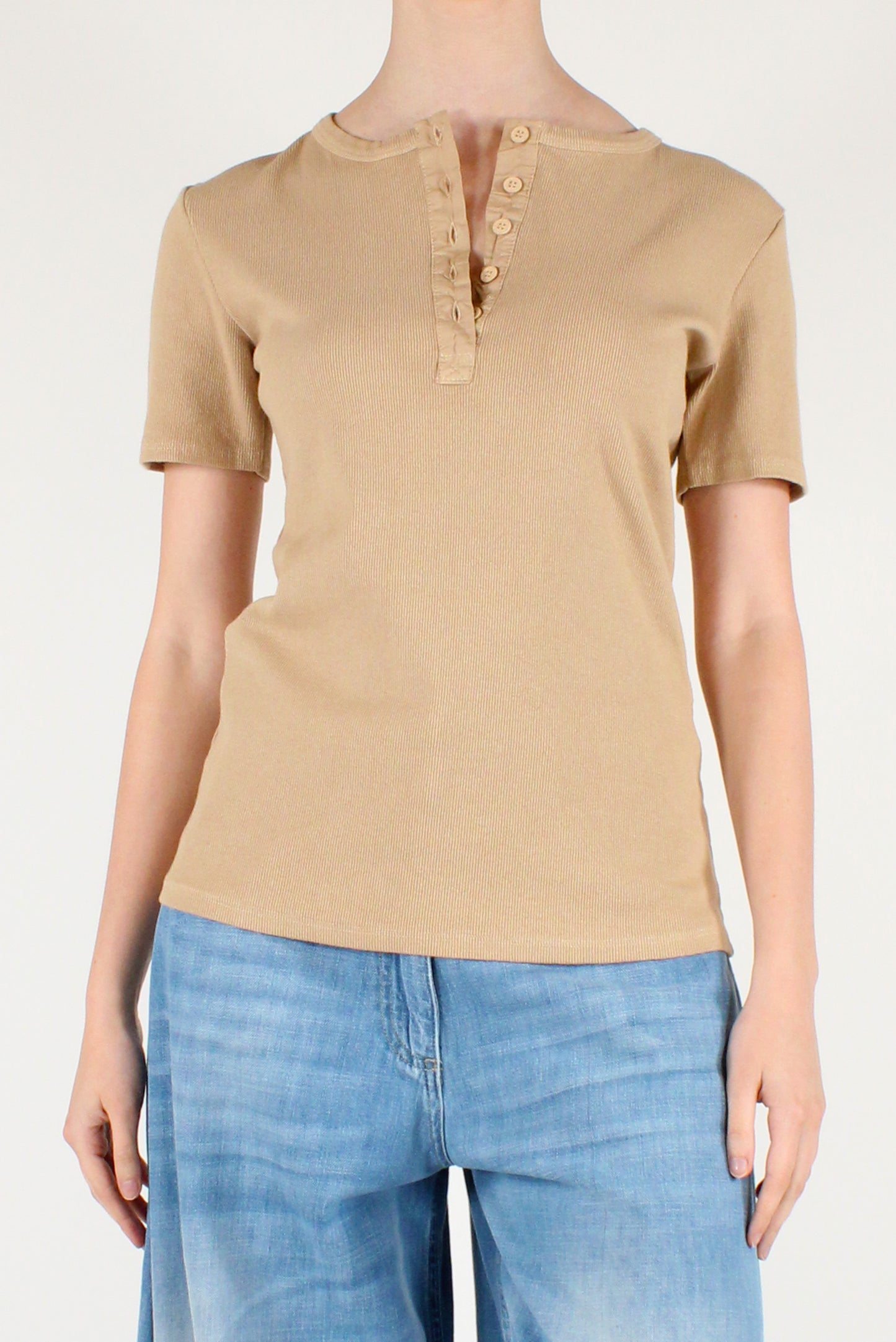 Maglia Serafino in Cotone