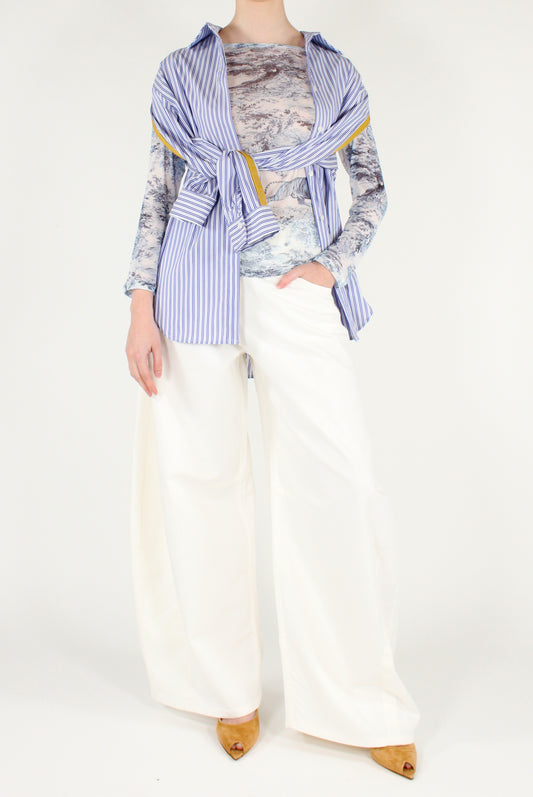 Jeans Barrel Louvre Cotone elasticizzato