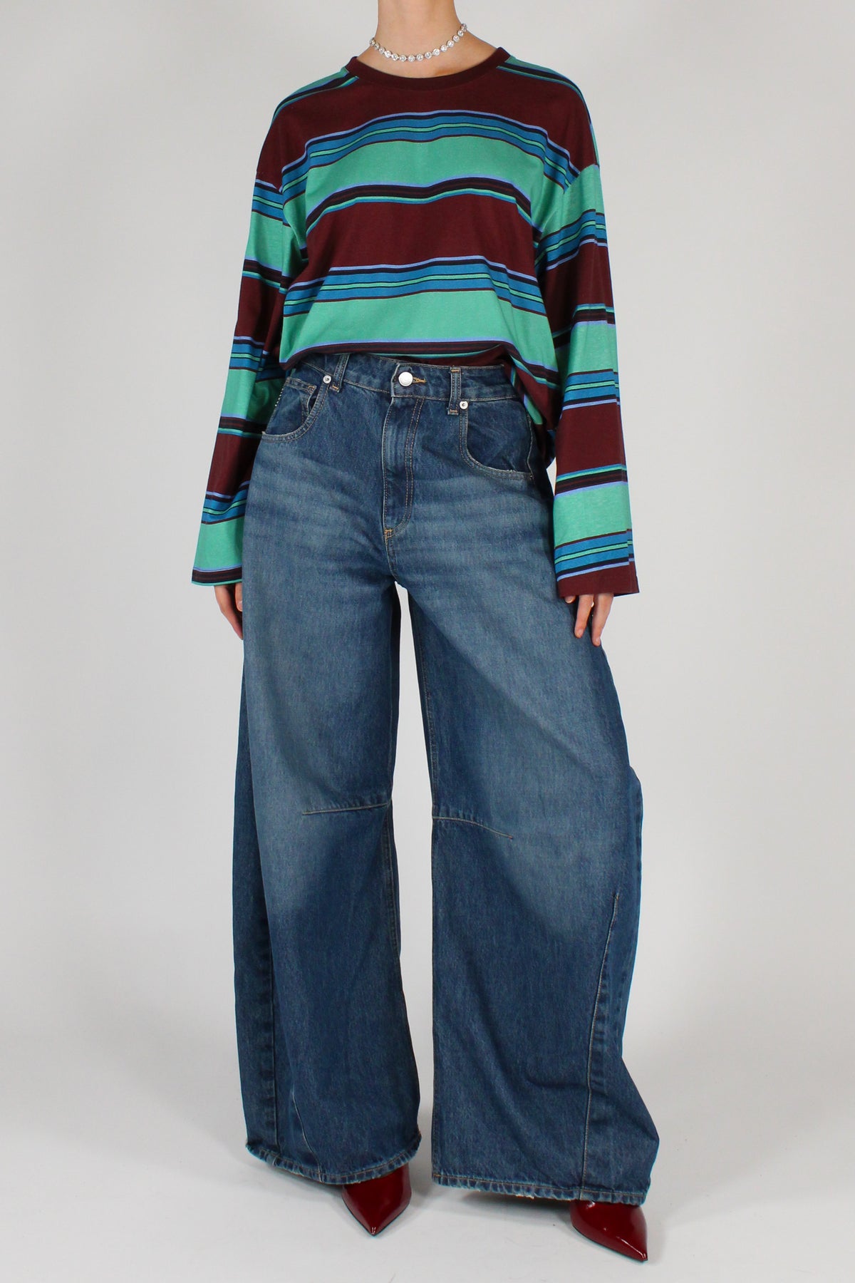Maglia Over Righe Ampie Multicolor