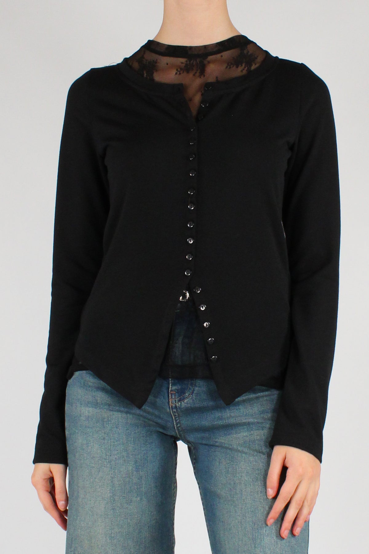 Twin Set Maglia Cardigan e Top in Pizzo