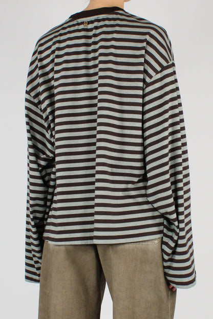 Maglia a Righe Over Maniche Lunghe