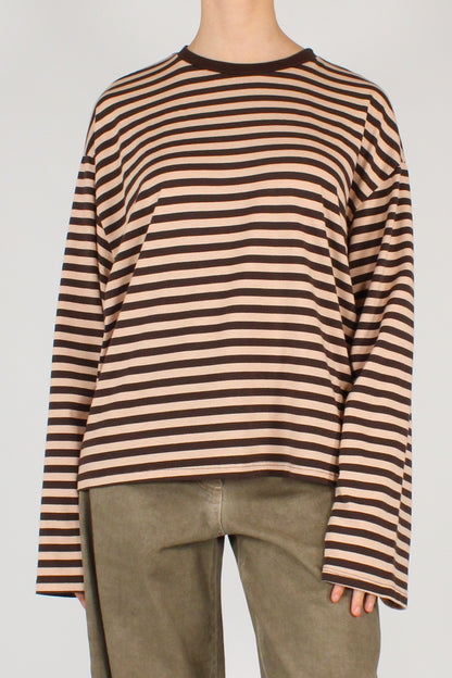 Maglia a Righe Over Maniche Lunghe