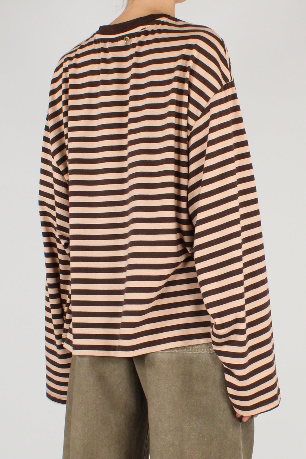 Maglia a Righe Over Maniche Lunghe