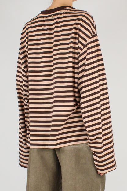 Maglia a Righe Over Maniche Lunghe