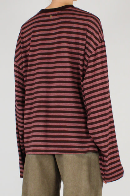 Maglia a Righe Over Maniche Lunghe