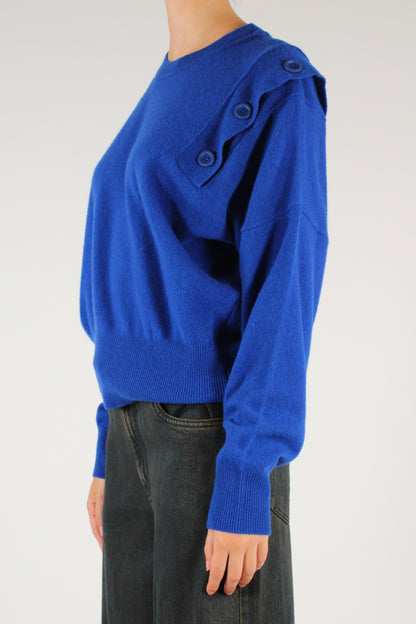 Maglione Girocollo con Bottoni