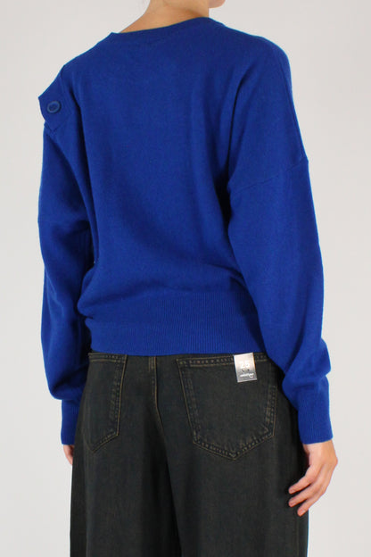 Maglione Girocollo con Bottoni