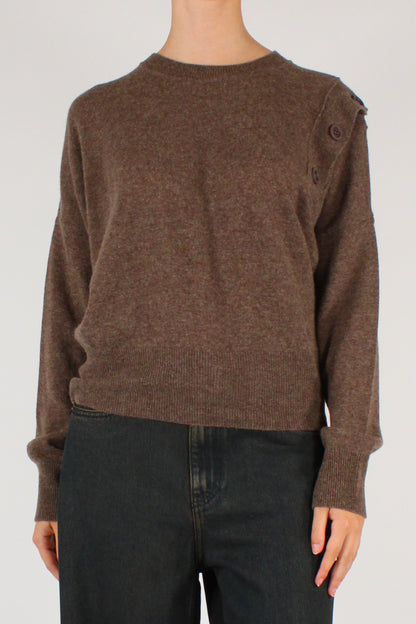 Maglione Girocollo con Bottoni