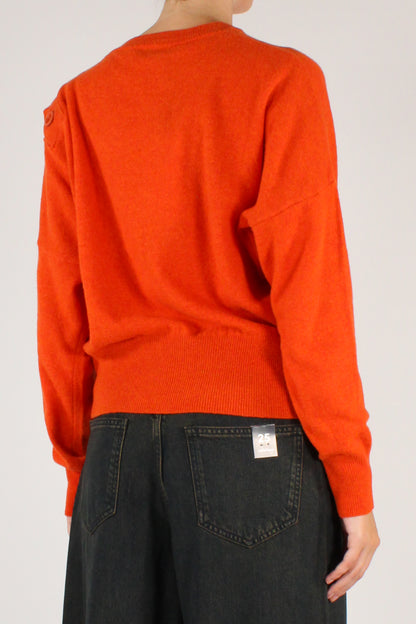 Maglione Girocollo con Bottoni