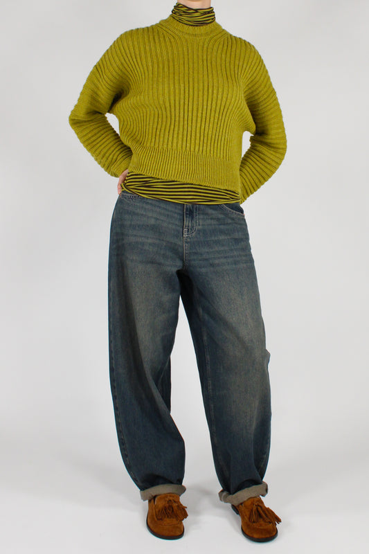 Maglia Cropped a Costine