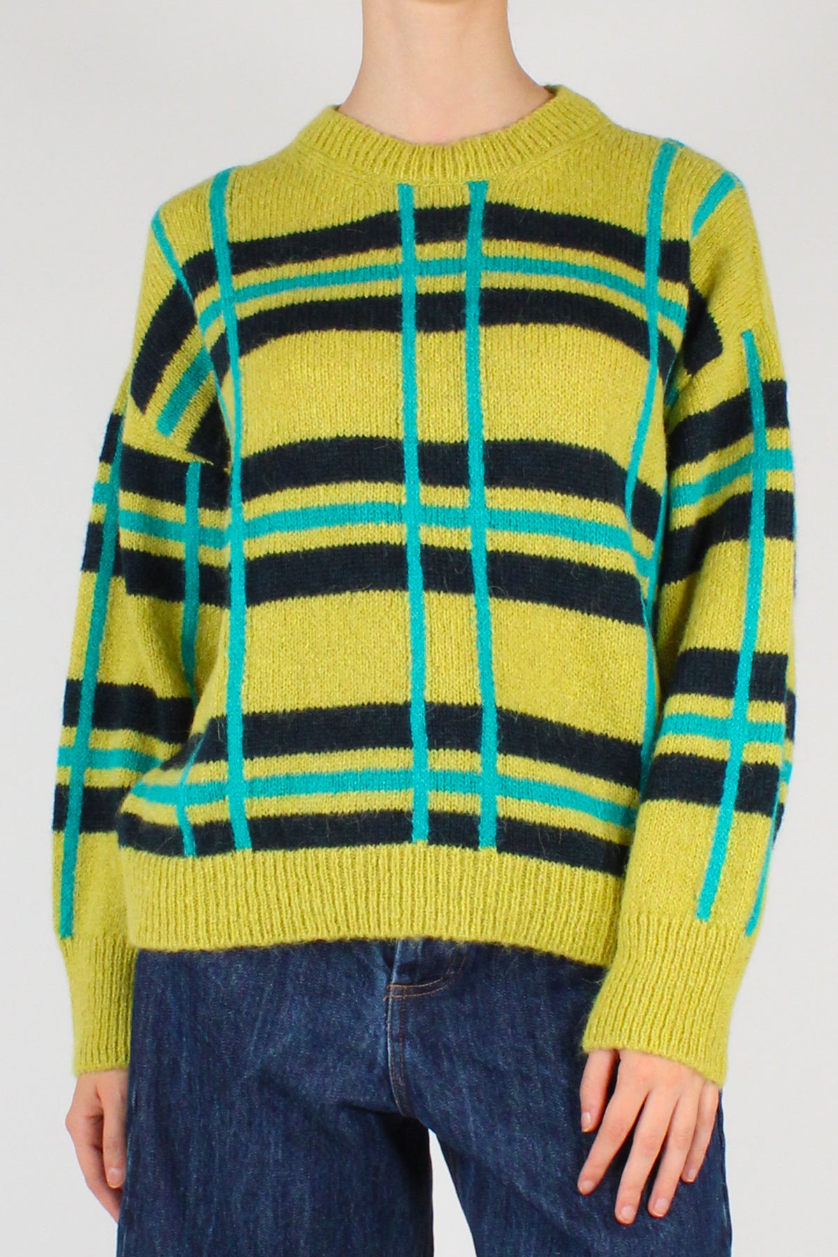 Maglione Misto Alpaca Stampa Geometrica