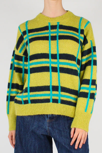 Maglione Misto Alpaca Stampa Geometrica