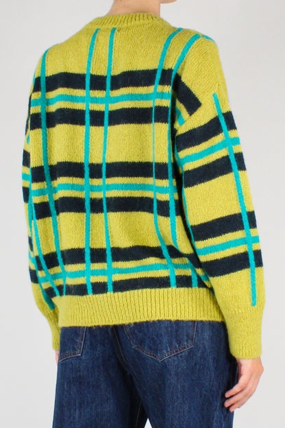 Maglione Misto Alpaca Stampa Geometrica