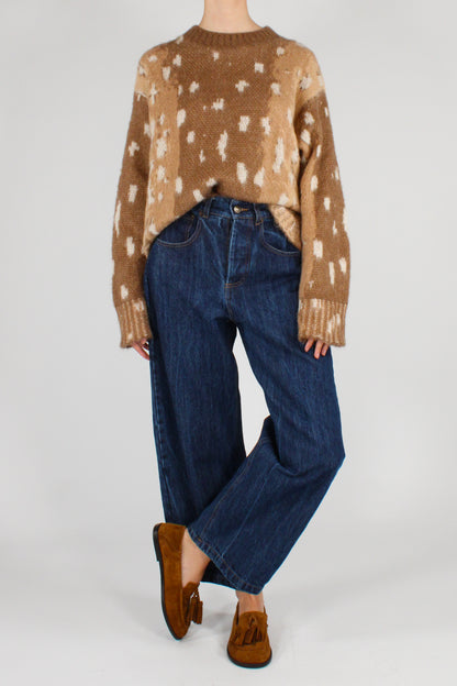 Maglione Animalier Stampa Bambi