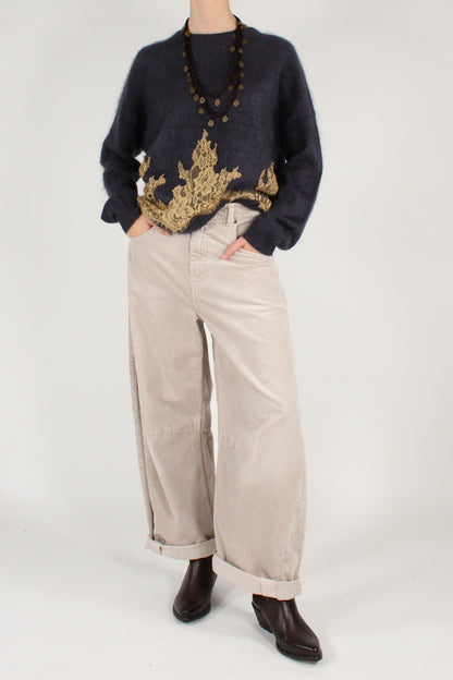 Maglione Misto Lana con Pizzo