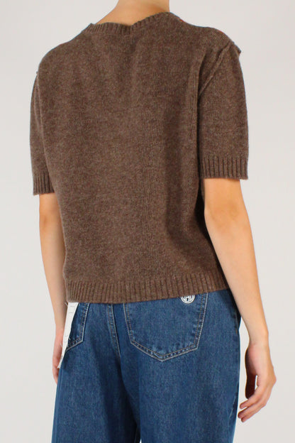 Maglione a Rombi Maniche Corte