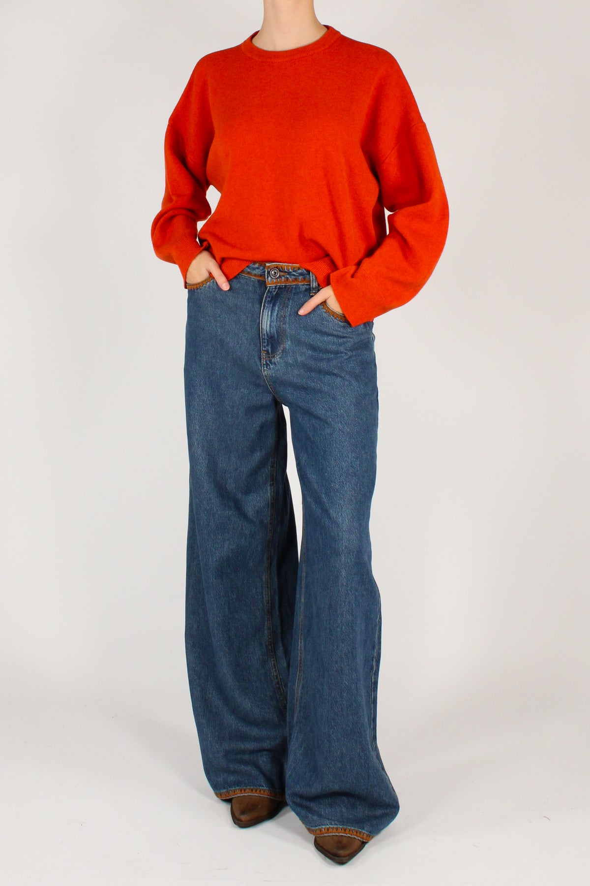 Maglione Over a Scatoletta Misto Viscosa