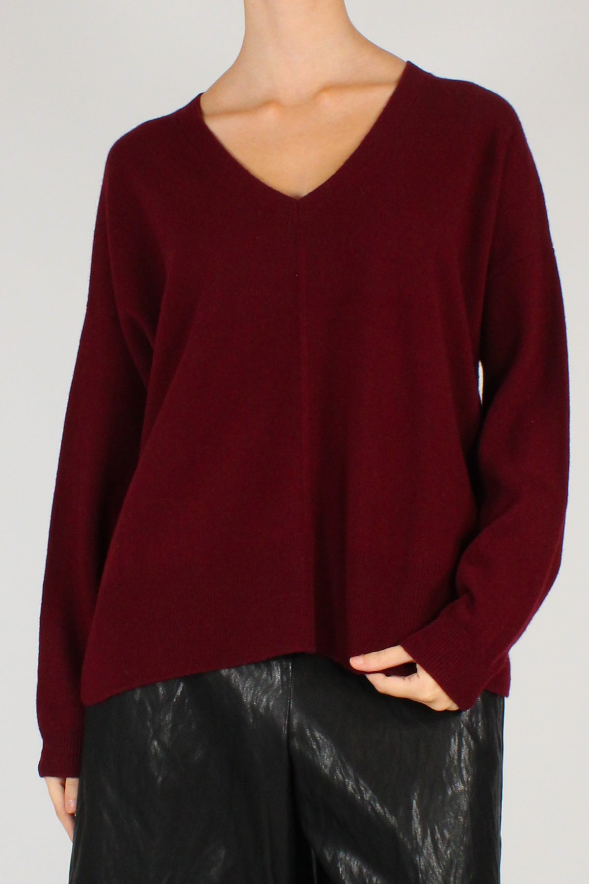 Maglione in Lana Scollo a V