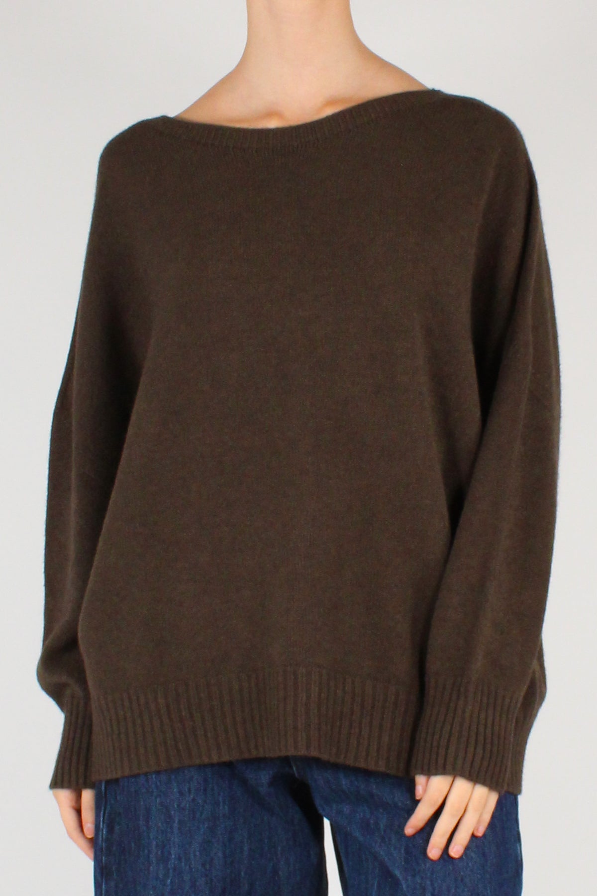 Maglione Scollo a Barca Misto Viscosa