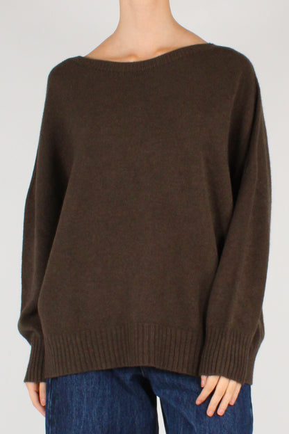 Maglione Scollo a Barca Misto Viscosa