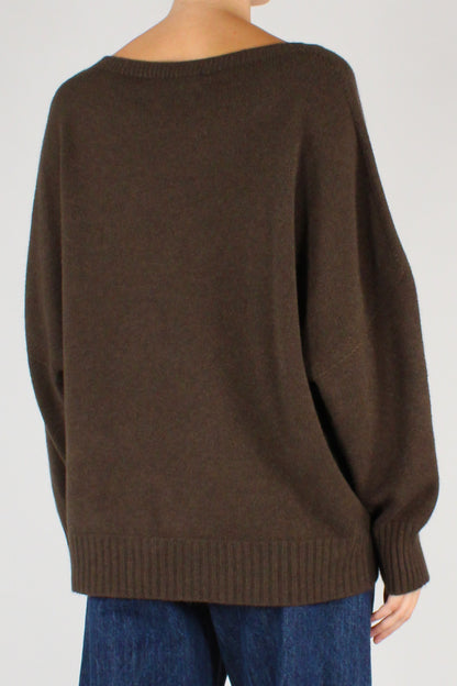Maglione Scollo a Barca Misto Viscosa