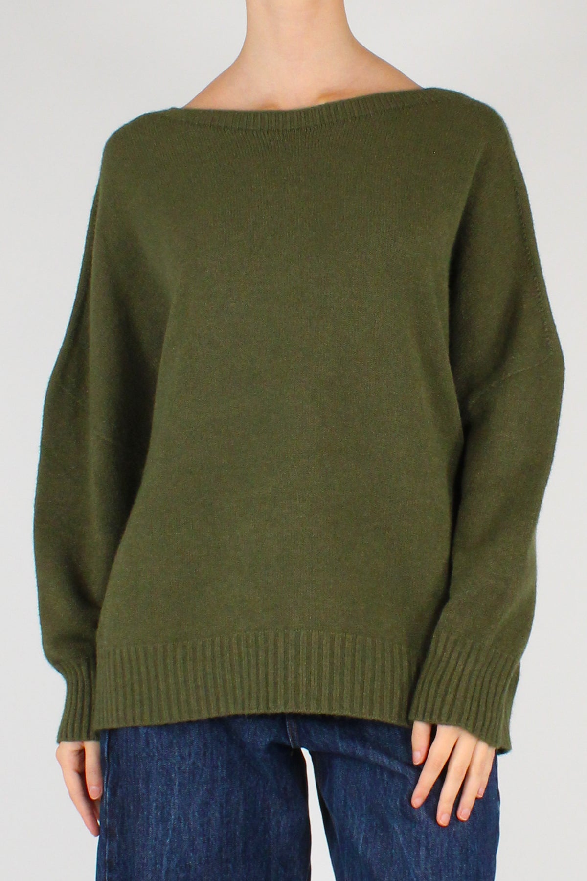 Maglione Scollo a Barca Misto Viscosa