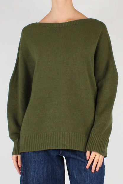Maglione Scollo a Barca Misto Viscosa