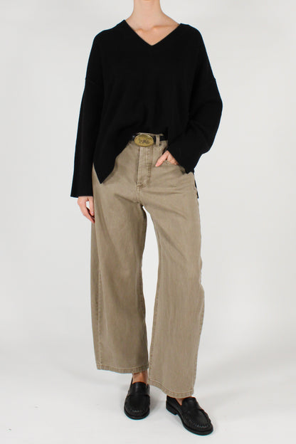 Maglione Scollo a V 100% Lana