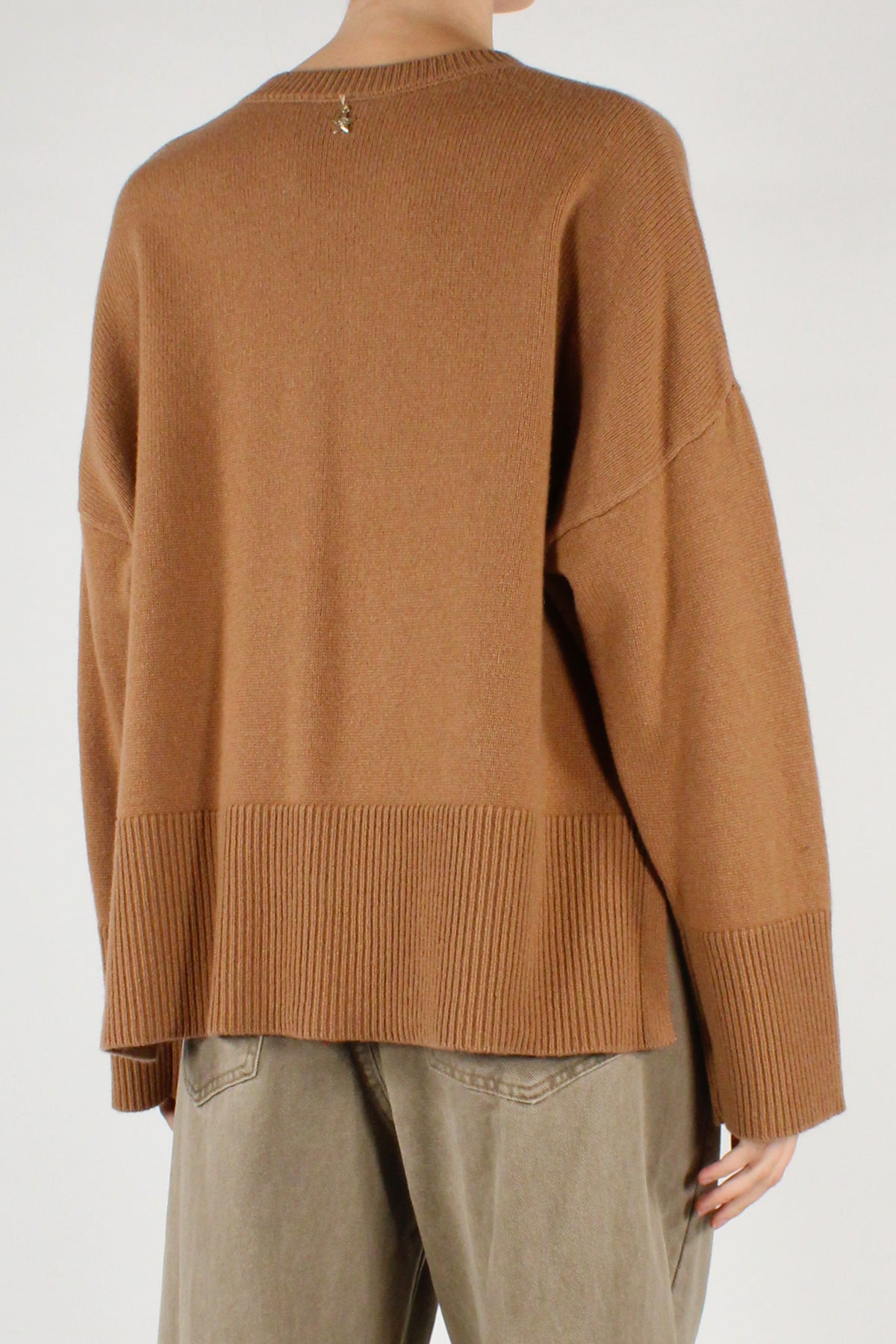 Maglione Scollo a V 100% Lana
