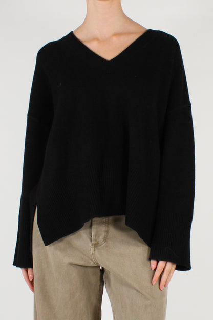 Maglione Scollo a V 100% Lana