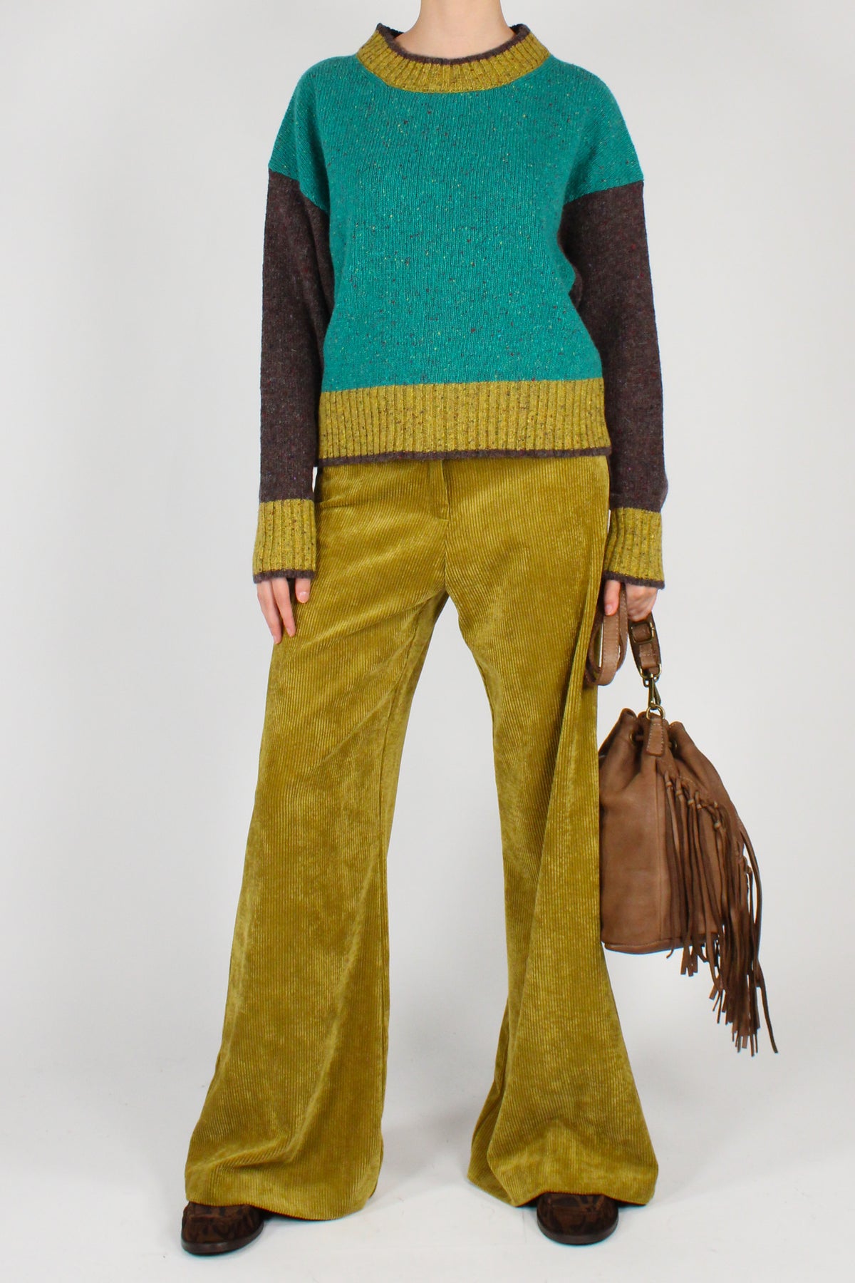 Maglione Tre Colori Verde