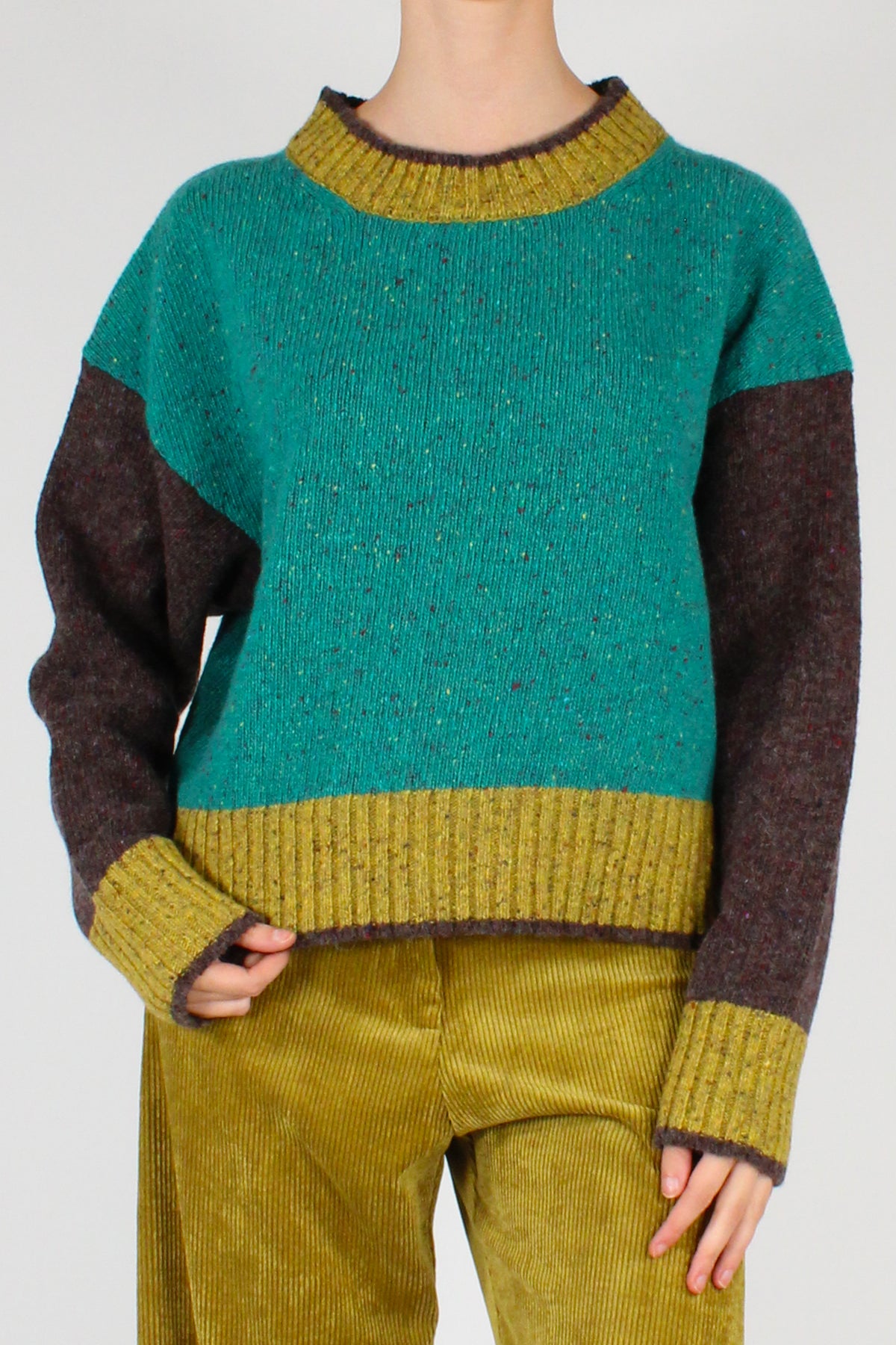 Maglione Tre Colori Verde